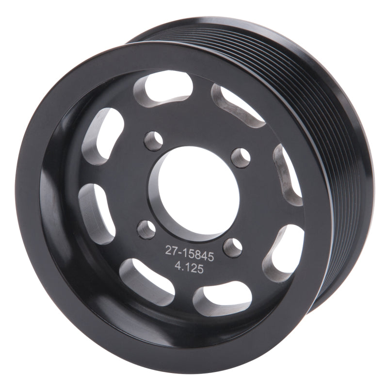 Edelbrock 15845 Pulley Supercharger Enforcer 10 Rib 4.125 in Black