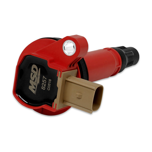 MSD 8257 Coil - for Ford EcoBoost - 3.5L V6 - 3-Pin Connector - Red