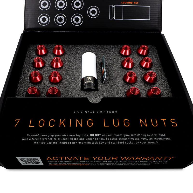 Mishimoto Aluminum Locking Lug Nuts 1/2 X 20 23pc Set Silver - #MMLG-1220-23LSL