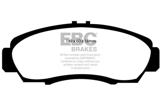 EBC 01-03 Acura CL 3.2 Greenstuff Front Brake Pads DP21610