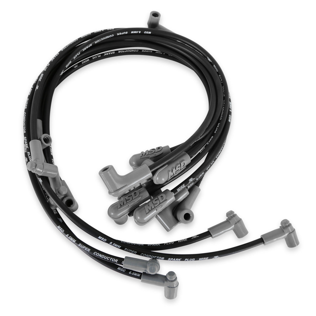 MSD 31543 8.5mm Super Conductor Wire set for SBC Sprintcar, Close Fit, in Black