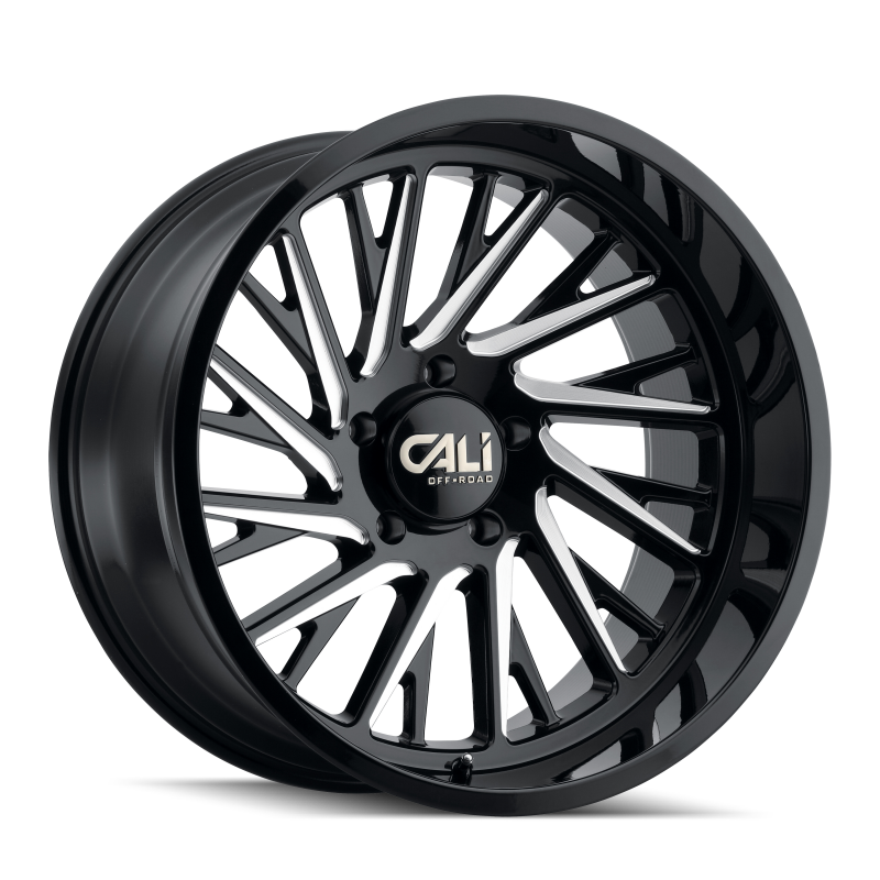 Cali Off-Road Purge 9114 22x12 8x165.1 -51mm Gloss Black Milled Wheel 9114-22281BM