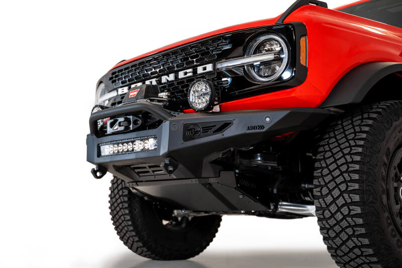 Addictive Desert Designs for 2021+ Ford Bronco Rock Fighter Front Bumper - Hammer Black