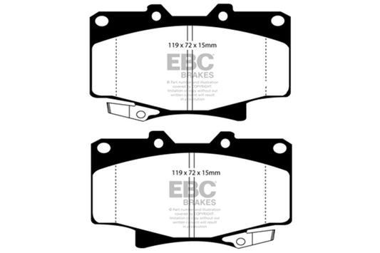 EBC 96-97 Lexus LX450 4.5 Greenstuff Front Brake Pads DP6992