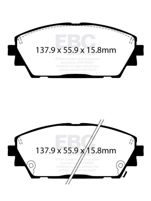 EBC 2019+ Mazda 3 (BP) 2.5L Yellowstuff Front Brake Pads DP42416R