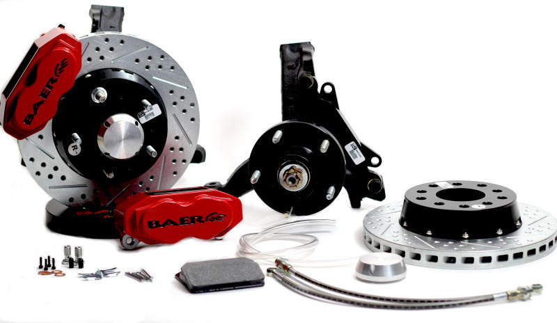 Baer Brakes 78-88 Buick Regal STD Studs 11in SS4+ Front SDZ Brake Kit - Silver — Fits 1978-88 GM G-body Vehicles (Comes Assembled on 2" Drop Spindles)