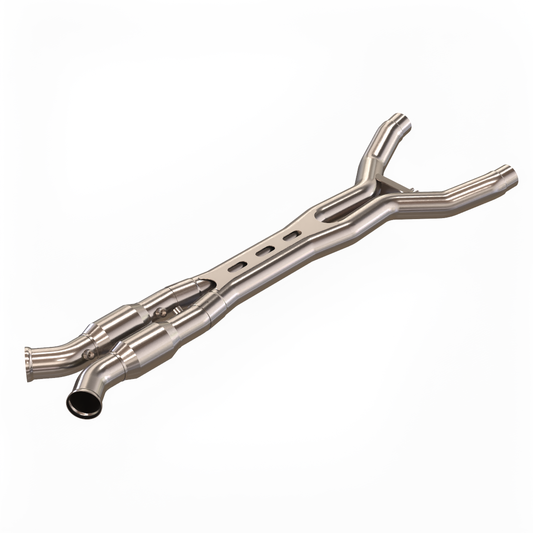 Kooks 21703220 for 14-19 Chevrolet Corvette Z06/ZR1 3in. SS Catted Ultra X-Pipe - OEM Connection
