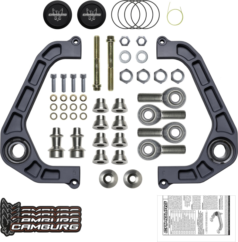Camburg Engineering CAM-110211-GRY KINETIK Billet Uniball UCA Gray for 2021-2025 Ford F-150 (Excluding Raptor)