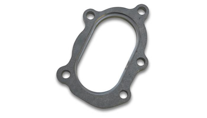 Vibrant GT25R/GT28R Discharge Flange with Oval Outlet (5 Bolt) T304 SS 1/2in