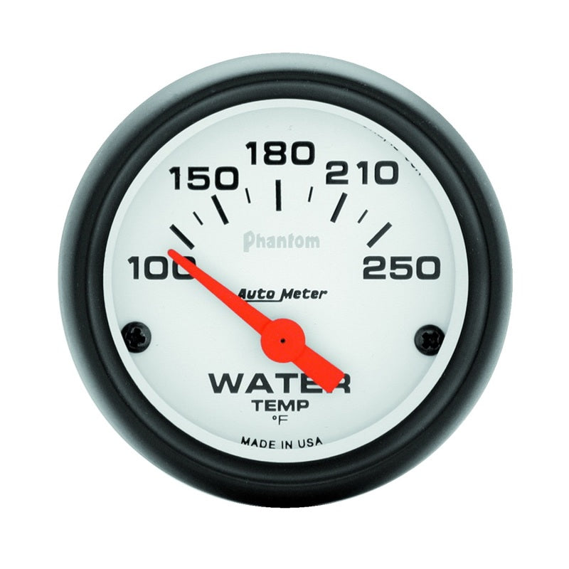 AutoMeter 5737 Phantom 52mm 100-250 Degrees F Electronic Water Temperature Gauge