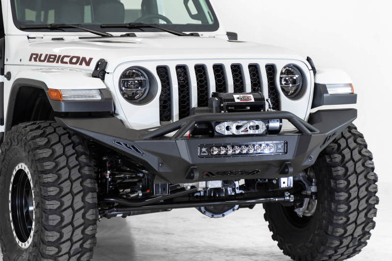 Addictive Desert Designs for 2020 Jeep Gladiator JT Stealth Fighter Front w/Top Hoop & Winch Mount