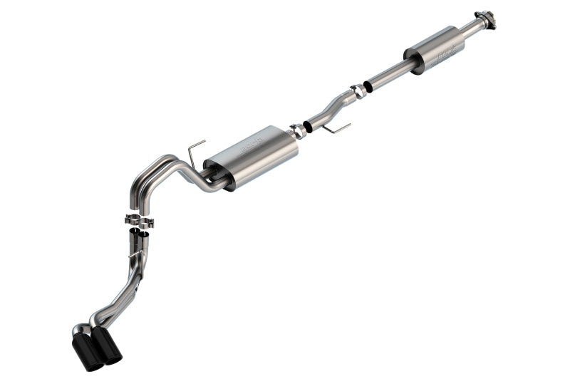 Borla 140870BC F-150 2021 2.7L/3.5L 4dr CC SB EC STB Lar/KingR/Plnm/LTD 3/2.25 DSE CB Touring BLK CHR Tips - #140870BC