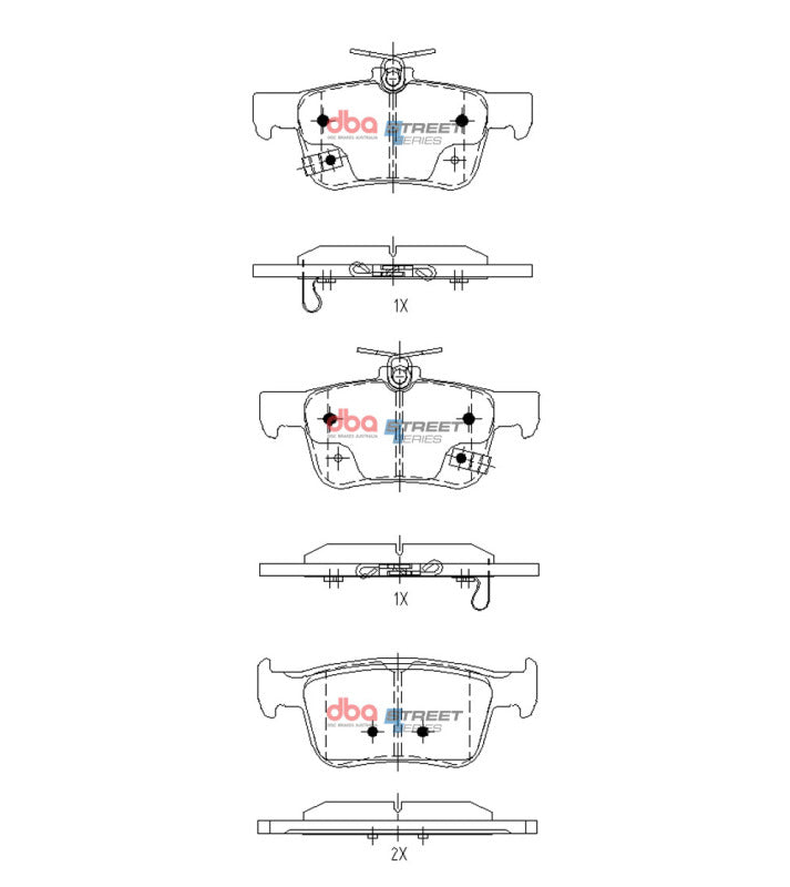 DBA 2019+ Honda Accord 2.0L Hybrid Street Series Rear Brake Pads