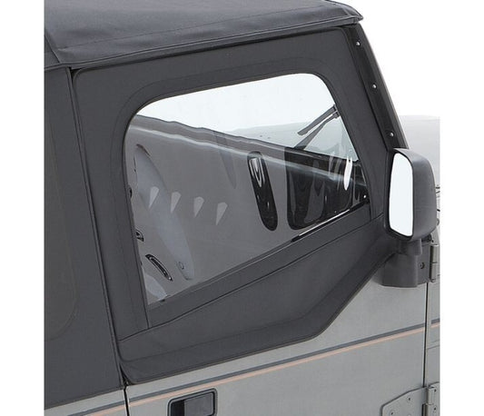 Bestop 88-95 Jeep Wrangler YJ Upper Fabric Doors (Square Upper Rear Corner Black Denim)
