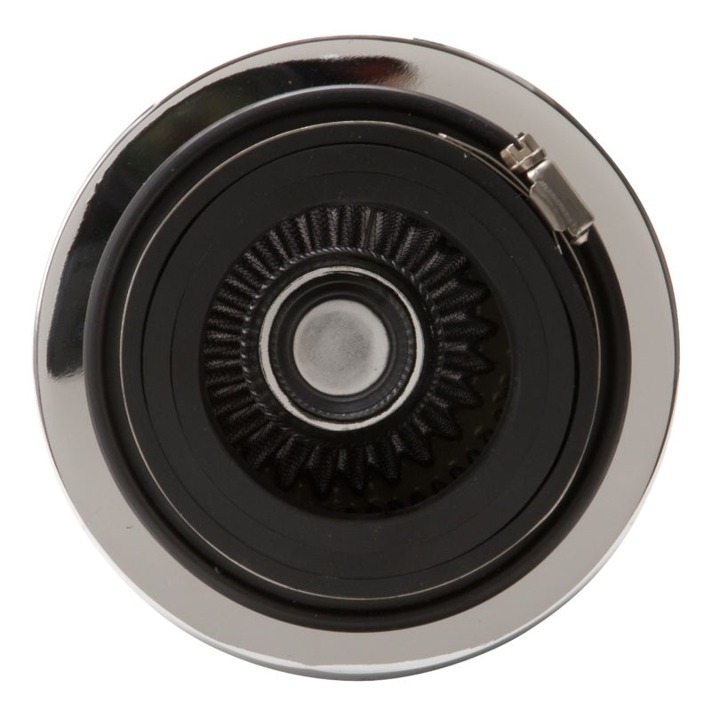 Edelbrock 43610 Pro-Flo Universal Conical Air Filter 3.7 in Tall Black/Chrome