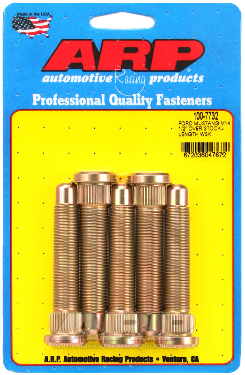 ARP 100-7732 for 15+ Ford Mustang GT M14 1/2in Over Stock Length Wheel Stud Kit