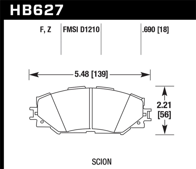 Hawk Performance HB627B.690 HPS 5.0 Street Brake Pads