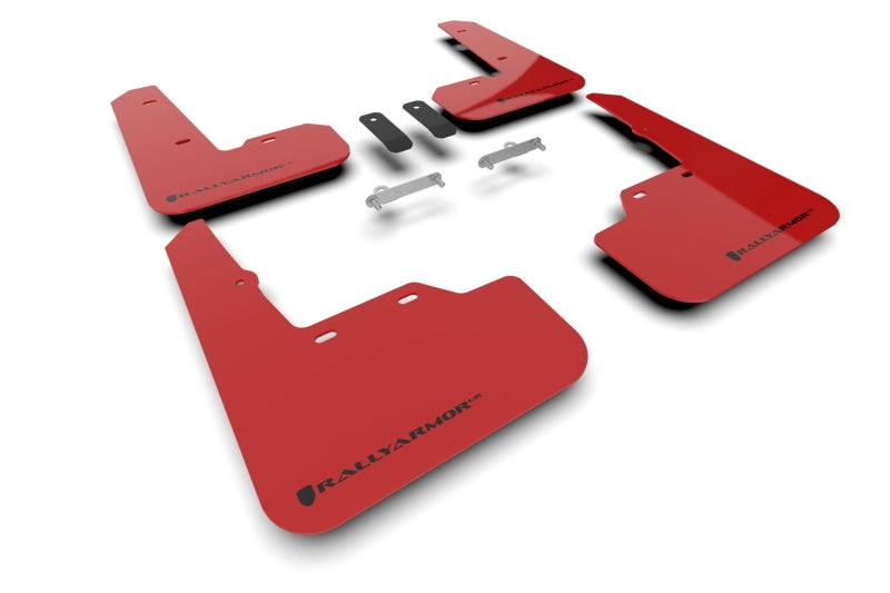 Rally Armor UR Mud Flaps - 2022-2025 Subaru WRX - Red/Black Logo - #MF92-UR-RD/BLK