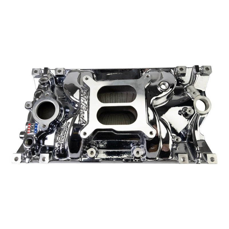 Edelbrock 2716-CP Chevrolet Vortec Small Block Performance EPS Manifold - Chrome Plasma Finish