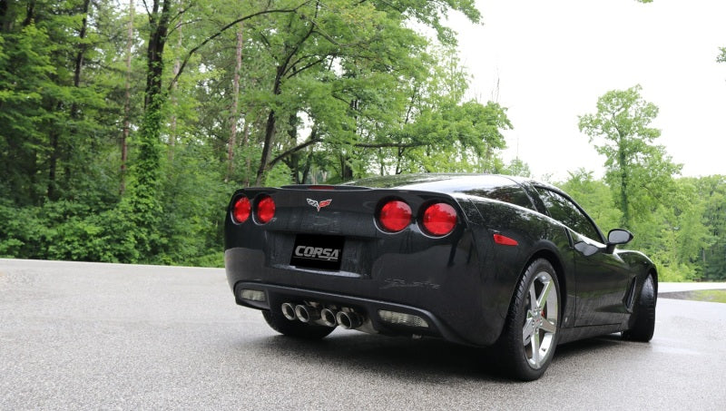 Corsa 2005-2007 Chevrolet Corvette C6 6.0L V8 Polished Sport Axle-Back Exhaust