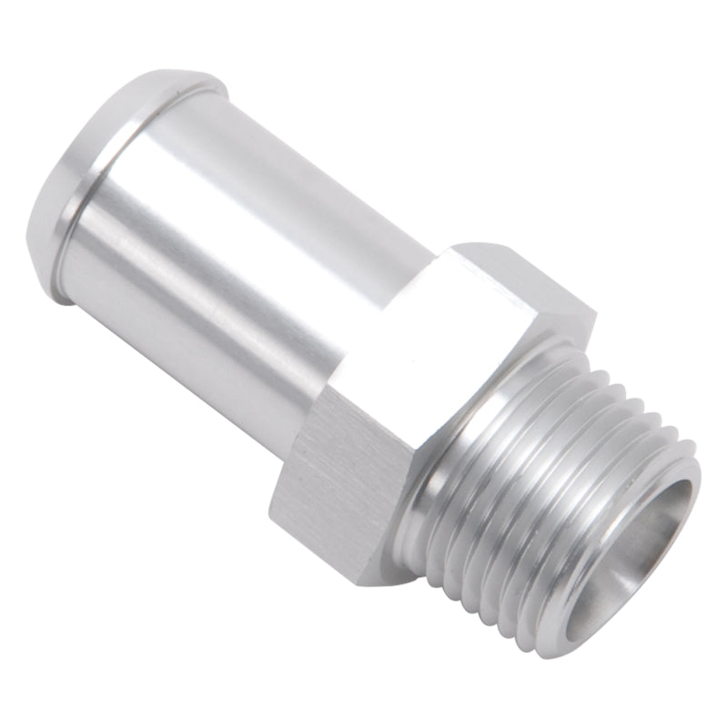 Edelbrock 8188 Hose End Straight 3/8 in NPT to 5/8 in Barb Clear Anodized