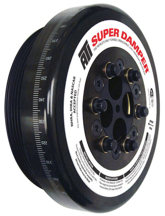 ATI Performance Products 917365 Super Damper Harmonic Balancer 8.074 in Steel 8 Groove for 1989-2002 Dodge D / W 250-350 and Ram 2500 / 3500 (5.9L Cummins 6BT Diesel)