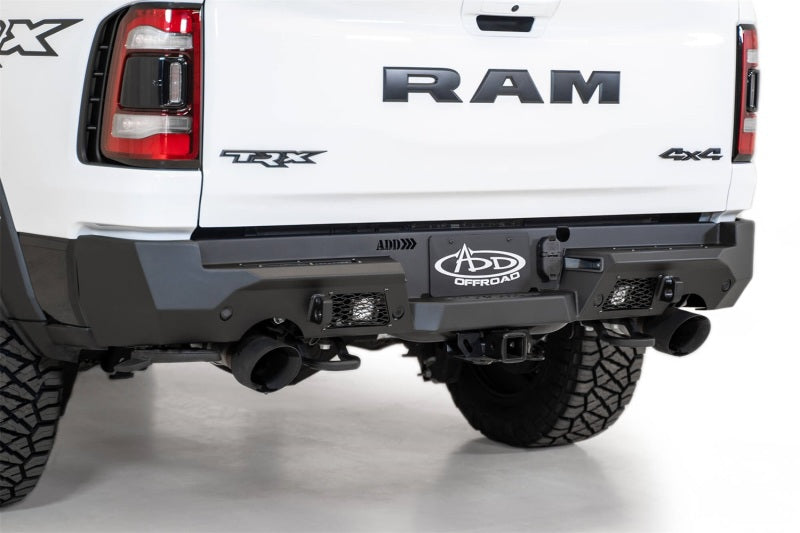 Addictive Desert Designs for 2021 Ram 1500 TRX Stealth Fighter Rear Bumper - Hammer Black