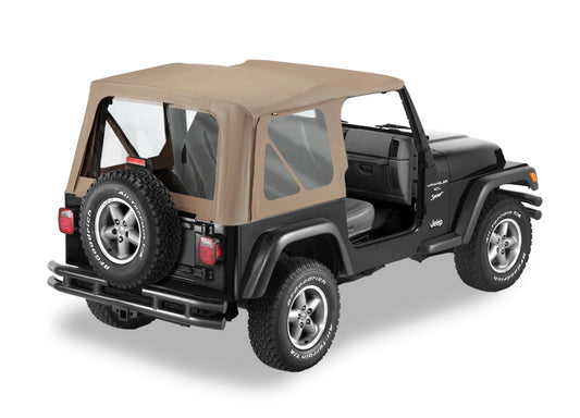 Bestop 97-02 Jeep Wrangler TJ Replace A-Top (Dark Tan Clear Windows No Door Skins Included)