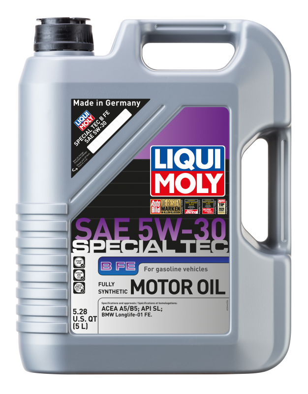 LIQUI MOLY 5L Special Tec B FE Motor Oil SAE 5W-30 (20444) - Pack of 4