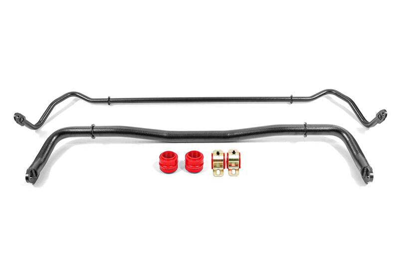 BMR 2008-2023 Dodge Challenger Front/Rear Sway Bar Kit with Bushings - Black Hammertone