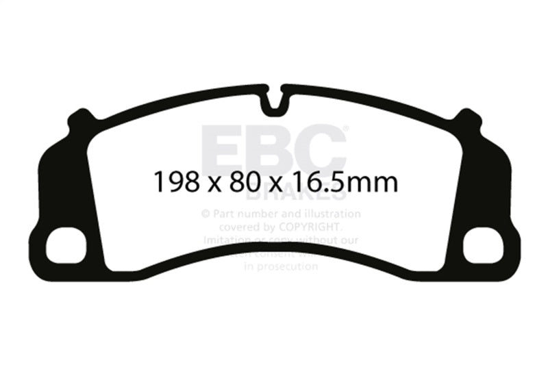 EBC 13-15 Porsche 911 (991) GT3 3.8L (Cast Iron Rotor Only) Bluestuff Front Brake Pads DP52206NDX