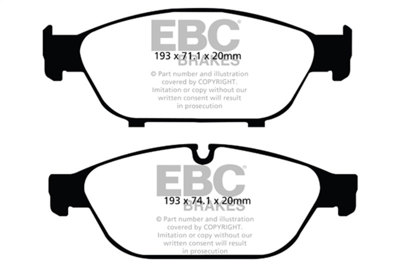 EBC 12+ Audi A6 Quattro 3.0 Supercharged Yellowstuff Front Brake Pads DP42086R