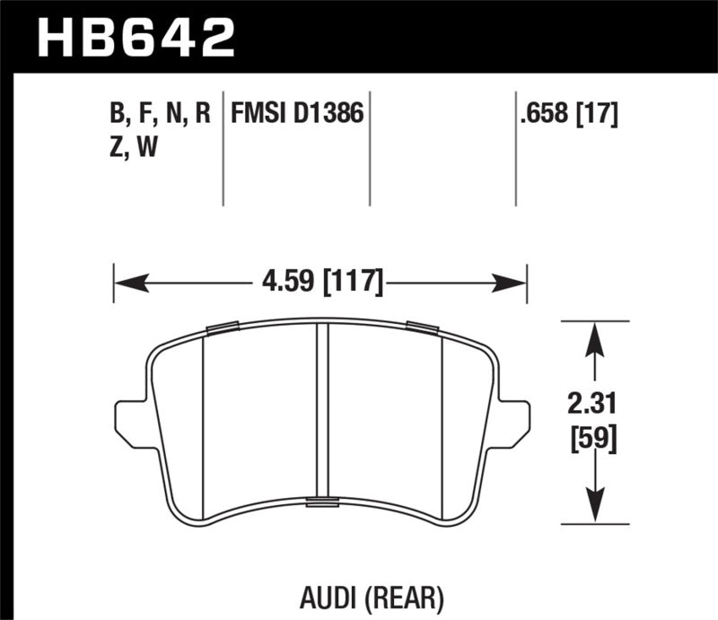 Hawk Performance HB642Z.658 Performance Ceramic Street Brake Pads