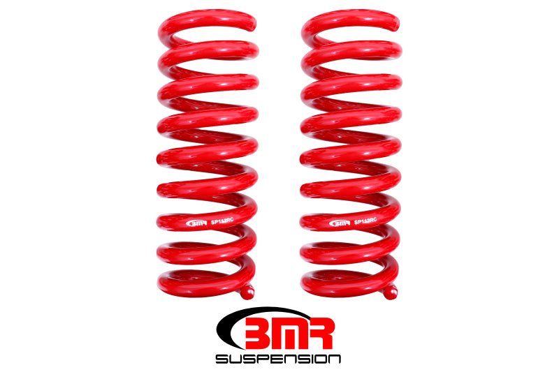 BMR 2008-2023 Dodge Challenger Rear Lowering Springs 1.25in Drop Performance Version - Red