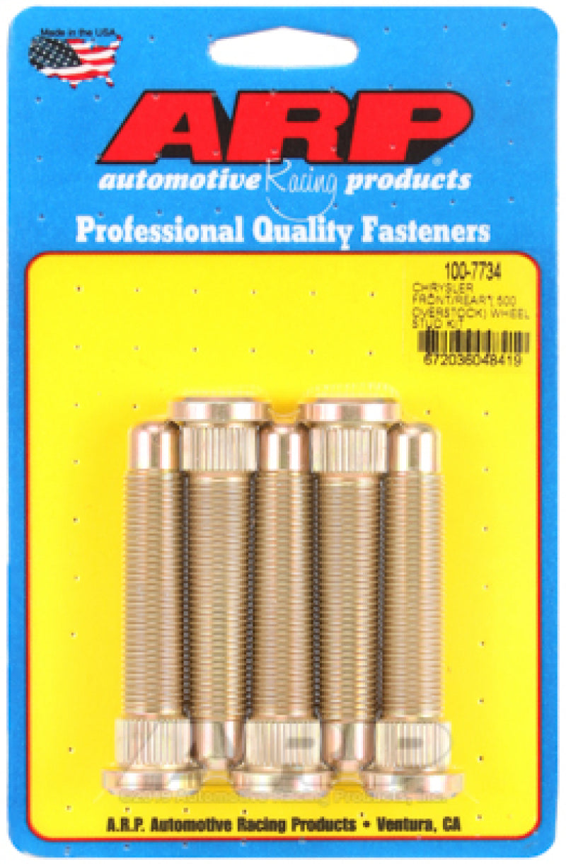 ARP 100-7734 for Chrysler Front/Rear M14 .500in Over Stock Length Wheel Stud Kit