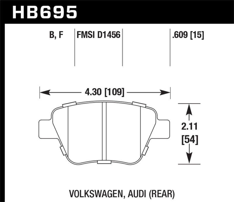 Hawk Performance HB695B.609 HPS 5.0 Street Brake Pads