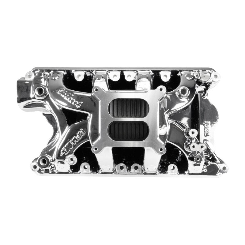Edelbrock 7581-CP RPM Air-Gap Small Block Ford 351W Intake Manifold - Chrome Plasma Finish