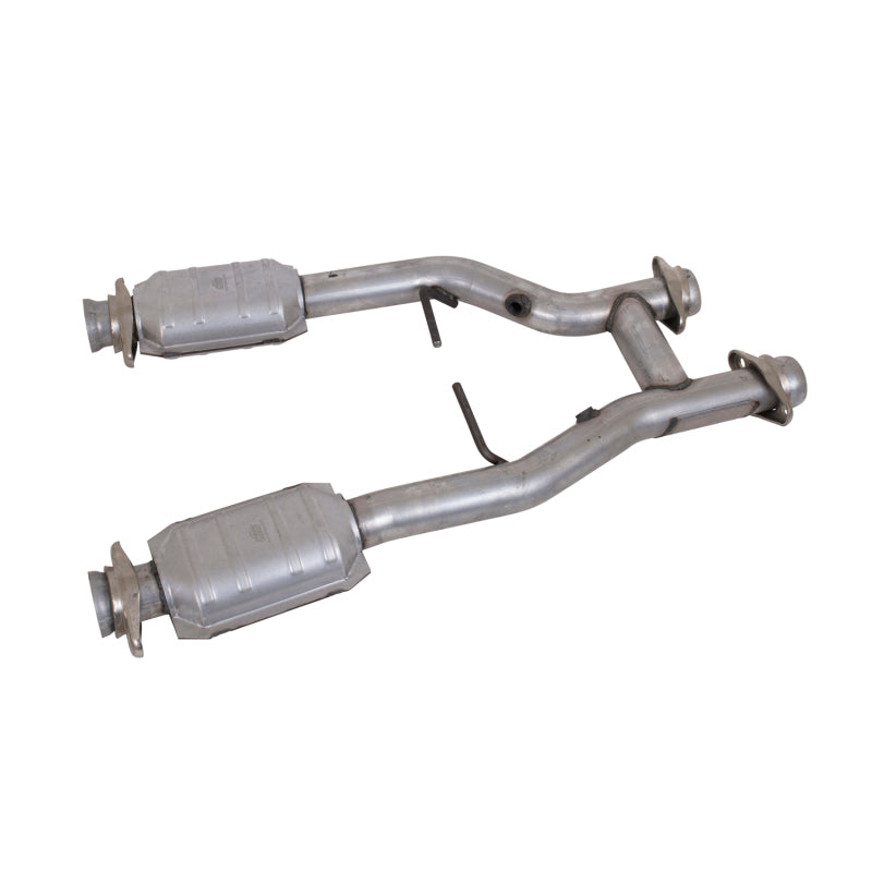 BBK Performance 1538 Short Mid H-Pipe with Catalytic Converters (2-1/2 in) for 1996-2004 Ford Mustang GT Cobra 4.6L