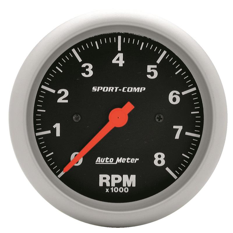 AutoMeter 3991 Sport-Comp 3-3/8 inch 8000 RPM Electronic In Dash Tachometer