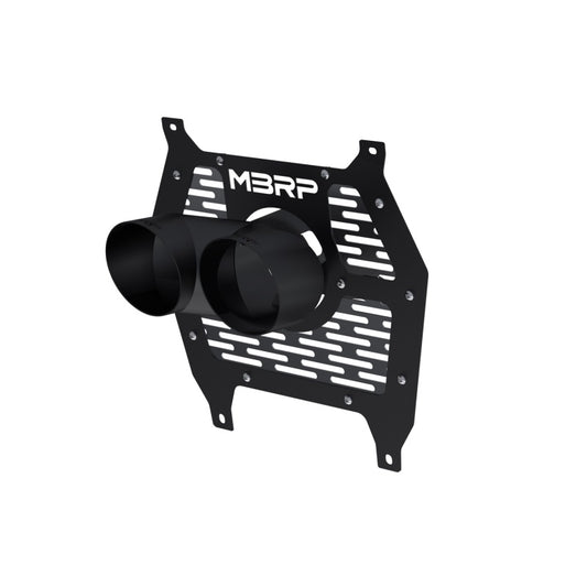 MBRP Can-Am Maverick R Single-Wall Dual 4in Outlet Tip w/ Shield - Black