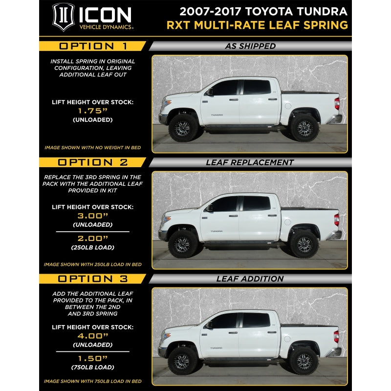 ICON 2005+ Toyota Tacoma Add-in-Leaf for 158505