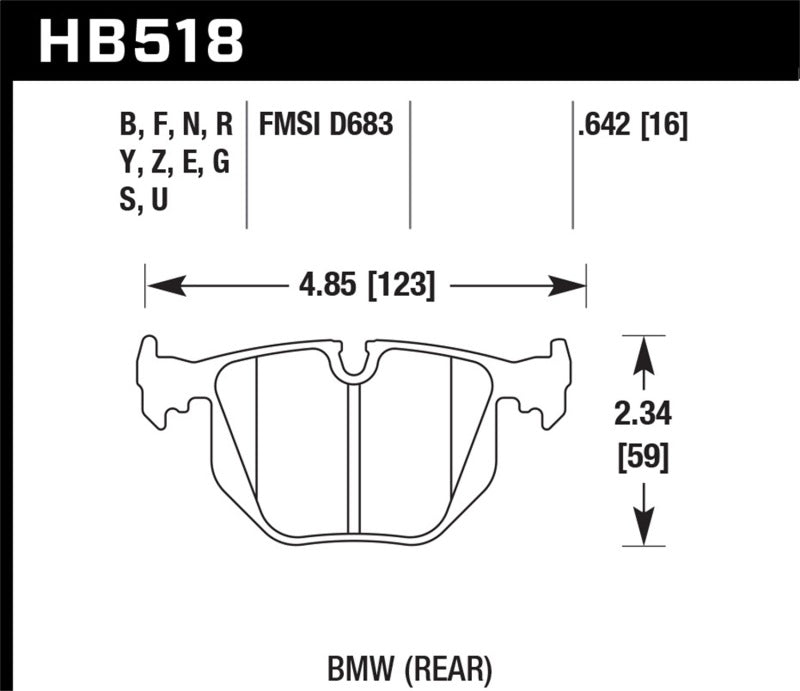 Hawk Performance HB518N.642 HP Plus Crossover Street/Motorsport Brake Pads