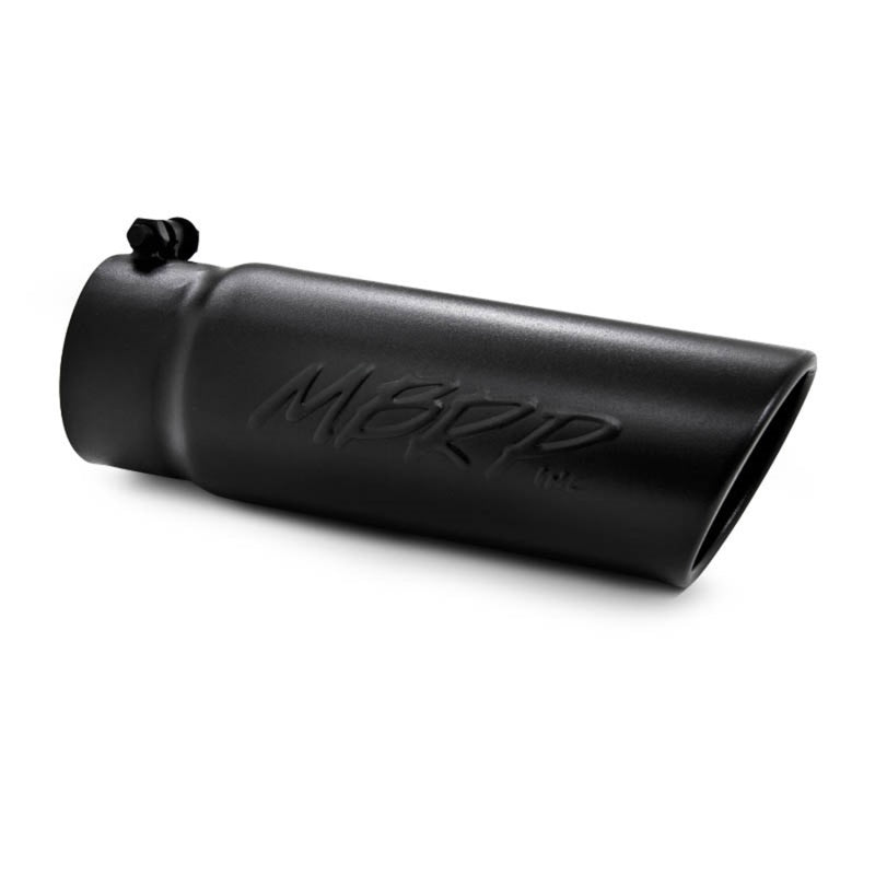 MBRP Univ Tip 4 O.D. Angled Rolled End 3.5 inlet 10 length- Black