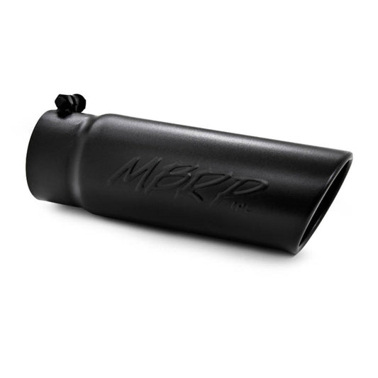 MBRP Univ Tip 4 O.D. Angled Rolled End 3.5 inlet 10 length- Black