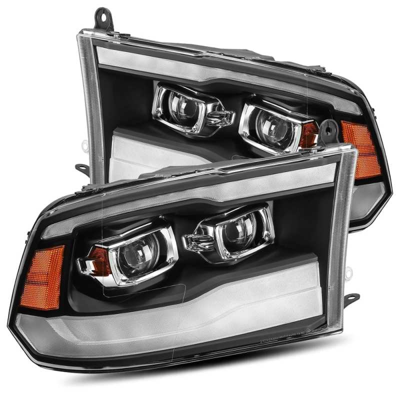 AlphaRex 880539 09-18 Dodge Ram 1500 HD LUXX LED Projector Headlights Plank Style Black w/Activation Light/Sequential Signal/DRL