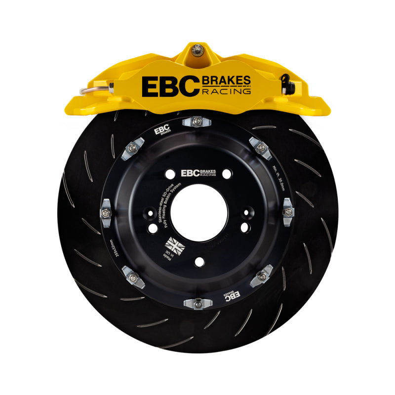 EBC Racing 12-21 Subaru BRZ/Toyota GT86 Yellow Apollo-4 Calipers 330mm Rotors Front Big Brake Kit BBK031YEL-1