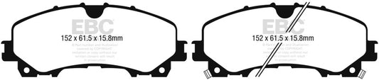 EBC 13+ Infiniti Q50 3.7 Redstuff Front Brake Pads DP33036C