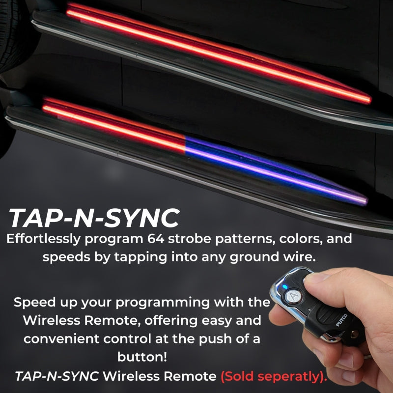 Putco for 2011-2023 Dodge Durango Blade Rocker Kits Sideliners - Red/Blue with White Override