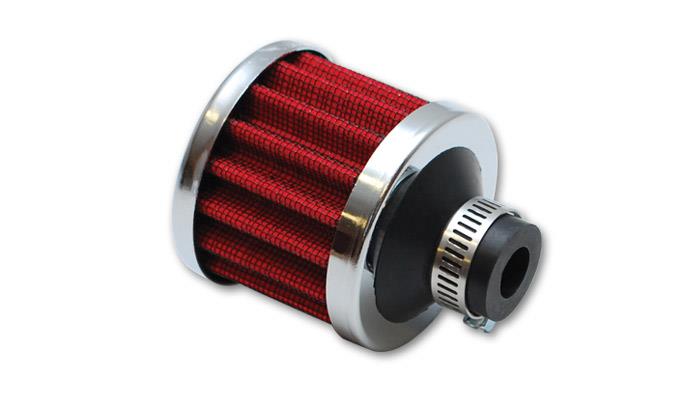 Vibrant Crankcase Breath Filter w/Chrome Cap 2 1/8in 55mm Cone ODx2 5/8in 68mm