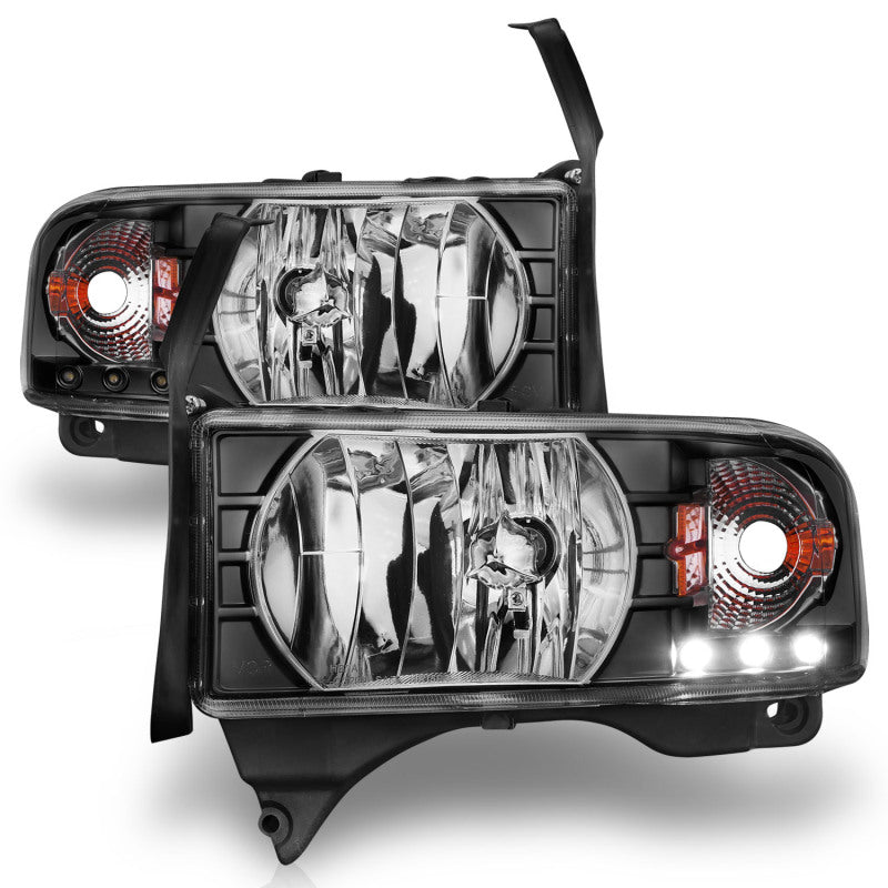 ANZO 1994-2002 Dodge Ram 2500 Crystal Headlights